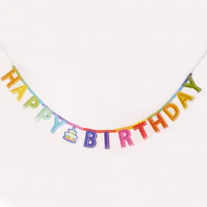 Праздничное украшение для вечеринки, простой баннер на день рождения с надписью «рыбий хвост», праздничные принадлежности, баннер на день рождения