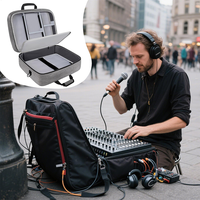 Mallette de mixage audio Mallette de mixage Podcast Sac de rangement de protection pour mixeur DJ Mallette de voyage pour mixeur audio Sac souple avec rangement réglable