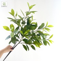 Neu Eingetroffen Künstliche Fagraea Ceilanica Latex Afrikanische Jasminblätter Wohnzimmer Garten Dekoration Simuliertes Grün