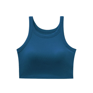 Débardeur à col rond RibTexture 100% coton à fines côtes verticales pour femme, détails subtils et mouvements souples essentiels au quotidien - Product Image 1