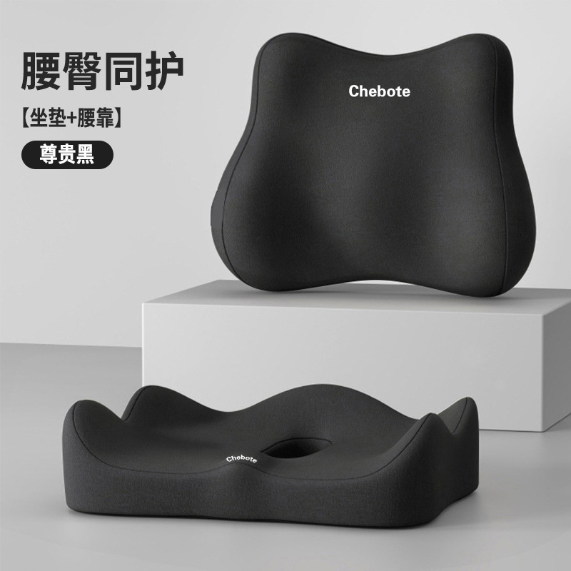 [Seat Cushion & Lumbar Support] Premium Black
