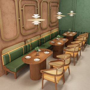 Chaise de salle à manger personnalisée rétro décontractée pour restaurant pour taverne cuisine occidentale barbecue magasin de thé au lait pour salon salle de sport d'hôtel - Product Image 2