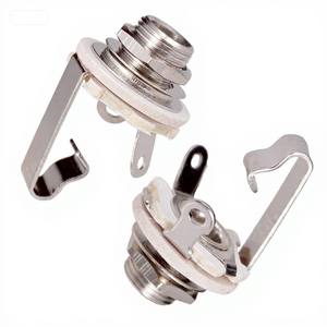 Prise <span class=keywords><strong>jack</strong></span> mono 1/4 pouce (6,35 mm) en laiton pour guitare et basse, prise d'entrée/sortie Switchcraft pour instruments à cordes, pont métallique - Product Image 3