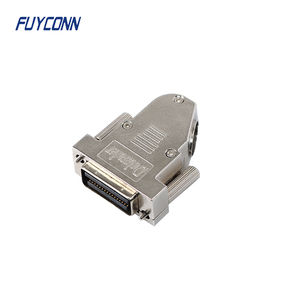 Connecteur de câble ADSL double rangée double bordure 32 canaux 64 voies, connecteur <span class=keywords><strong>Delande</strong></span> mâle 64 broches avec capot métallique à 45 degrés - Product Image 1