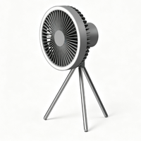 Ventilateur électrique multifonctionnel sur trépied haute puissance, nouvelle fonction d'éclairage portable et de charge pour la maison, le camping en extérieur
