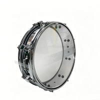 Promotion : Gros tambour basse en acier inoxydable 14x3,5 pouces avec peaux en papier huilé pour la musique jazz, funk, pop, latin – Idéal pour un jeu professionnel intensif