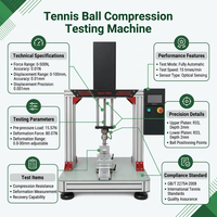 Machine d'essai d'équipement sportif LITUO pour tester la dureté et la résistance à la compression des balles de tennis, haute précision, protection IP65 1