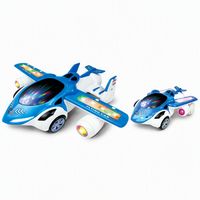 Meilleures ventes : Jouet avion électrique à piles, rotation à 360°, LED clignotantes, bleu et blanc lumineux