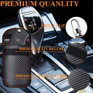 Pochette pour clé de voiture en fibre de carbone, blocage du signal RFID, <span class=keywords><strong>anti</strong></span>-vol, pour voiture à entrée sans clé - Product Image 5
