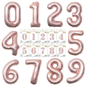 Foil Helium Number <b>Balloons</b> Digit <b>Balloon</b> 16/32/40inch Various Colors Foil Globos Birthday Party Foil Helium <b>Balloons</b> Decoration - Product Image 3