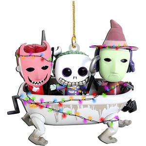 Vente en gros transfrontalière de décorations d'Halloween : Pendentifs en plastique acrylique avec images de personnages de dessins animés pour fêtes et événements. - Product Image 3