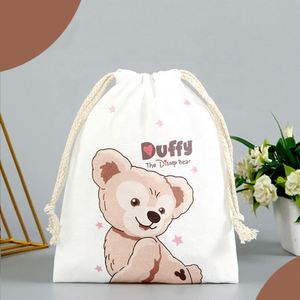Eco Friendly White Canvas Reusable Bags Cosmetic Dust <b>Drawstring</b> <b>Pouch</b> - Product Image 6