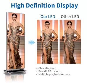 จอแสดงผล LED สำหรับติดตั้งภายในอาคาร IP40 ขนาด 1.86 มม. พร้อมขาตั้งพื้น/วิดีโอ HD 4K ความสว่าง 500cd อ่านได้แม้กลางแจ้ง พร้อมล้อเลื่อน - Product Image 3