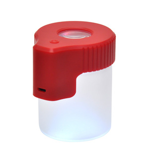 Pot de rangement moderne en verre dépoli avec couvercle anti-odeur et loupe, logo personnalisable pour le stockage d'accessoires - Product Image 5