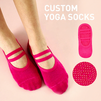 Chaussettes de Pilates antidérapantes durables et lavables, design personnalisé, pour l'automne, vente en gros pour les détaillants sportifs et les propriétaires de studios en Europe