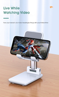 Support de téléphone portable pliable et étanche pour bureau et lit, avec hauteur réglable et flexible, pour iPad et téléphone portable, idéal pour le streaming en direct