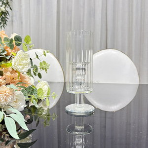 Portacandele in Vetro Economico Personalizzabile all'Ingrosso, Tubo Aperto per Candelabri in Cristallo, Decorazione Casa - Product Image 4