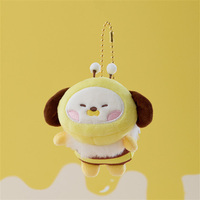 En gros, Série Abeille Koala Aries Biscuit Horse Rabbit avec étiquettes en papier, Pendentif Porte-clés Peluche 10-12CM