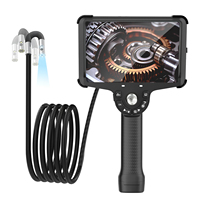 4.0mm/6.5mm 4 vías 360° °   Endoscopio Industrial de 7 Pulgadas con Doble Lente, Cámara Articulada, Boroscopio para Inspección de Automóviles y Alcantarillado