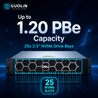 Dell EMC PowerStore 500T DC NVMe Storage Appliance prend en charge 10 25GbE 32Gb FC pour les applications de télécommunications, les clouds hybrides et les charges de travail critiques des entreprises.