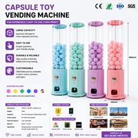 Machine distributrice de capsules cylindriques en promotion, machine Gachapon à monnayeur, distributeur de jouets à grosses boules pour centres de jeux pour enfants et bars