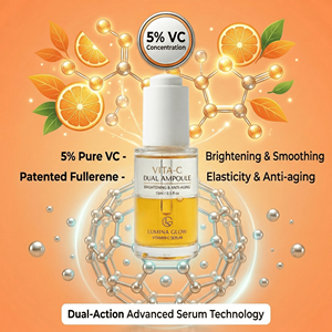 Cosmético ODM para el Cuidado de la Piel, Ampolla de Doble Capa con 5% de Vitamina C y Fullereno, Iluminadora, Hidratante, Antienvejecimiento, Refinadora de Poros, Reafirmante - Product Image 3