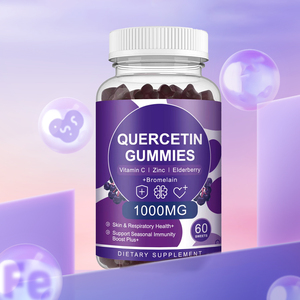 Quercetin Protect Gummies-Défense <span class=keywords><strong>respiratoire</strong></span> Puissance immunitaire et stress calme pour la santé avec sureau VC et bromélaïne 60 Gummies - Product Image 6
