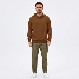 Sweat-shirts en polaire pour hommes, couleur unie, décontractés pour l'hiver, avec logo personnalisé sur le devant, respirants, séchage rapide, coupe régulière, polyester/coton - Product Image 1