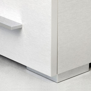 EMUCA 2039525 plastica mobili piedi 24mm di altezza grigio metallico per alberghi ospedali pranzo & cucina confezione da 20 - Product Image 3
