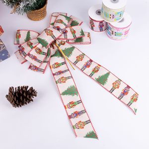 Cinta Decorativa Simi Nutcracker de 25 mm, Cinta de Poliéster Estampada para Envolver Regalos Navideños, Lazos para Manualidades - Product Image 3