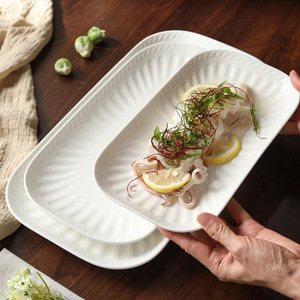 <span class=keywords><strong>Assiette</strong></span> rectangulaire jetable en céramique moderne, design brillant, pour apéritifs, desserts, fruits <span class=keywords><strong>de</strong></span> mer, maison, restaurant, fête - Product Image 5