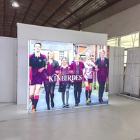 Stand d'exposition modulaire avec cadre en aluminium, bords en silicone, graphisme rétroéclairé, boîte lumineuse publicitaire en tissu