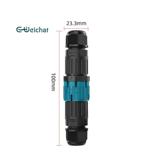 Male Female Nylon Protective Cover Electrical Connection Safety IP68 waterproof Connectors