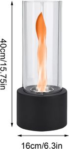 Cheminée à éthanol de <span class=keywords><strong>table</strong></span> moderne, design métallique écologique, sûre pour une utilisation intérieure/extérieure <span class=keywords><strong>sur</strong></span> bureau, avec emballage pour envoi postal - Product Image 2