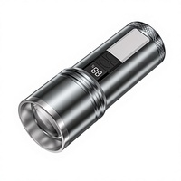 Lampe torche laser blanche haute puissance multifonctionnelle avec affichage numérique COB, USB-In/Out, zoom, projecteur pour le camping, faisceau de 500 m