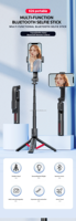 Özel Toptan Telefon Tutucu Selfie Çubuğu Tripod 900mm Uzatılabilir 360 Derece Döndürülebilir Uzaktan Kumandalı Deklanşörlü Konferans Vlog Çekimleri İçin