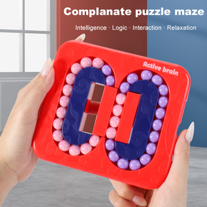 Cubo Rotante Magico con Perline, Mini Giocattolo Antistress in Plastica per Bambini e Adulti, Puzzle Educativo - Product Image 2