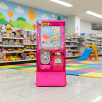 Distributeur automatique de jouets commercial monocouche de 60 à 150 pièces avec système de pièces et jetons, rose-rouge, garantie 1 an, vente chaude
