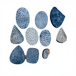 Lot de Pierres FAIJAN GEMS de Haute Qualité, Faites à la Main, en Corail Bleu Naturel et Cristal Druzy, Prix de Gros, pour la Fabrication de Bagues, Pendentifs et Bijoux - Product Image 1