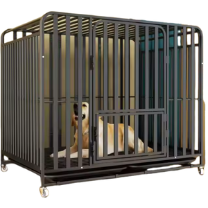 Ferforje sanat özel Pet House kafes <span class=keywords><strong>Husky</strong></span> açık çift kapı kulübesi kedi köpek Pet evrensel muhafaza - Product Image 3