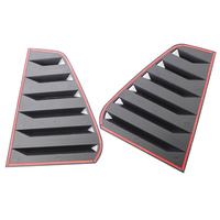 HS voiture fenêtre arrière persienne ABS fibre de carbone Look fenêtre persienne arrière côté évent couverture pour VW VII Golf7 R Golf7.5 R Golf 7.5 GTD