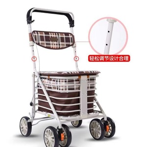 Carrito de Compras Plegable Ligero con 4 Ruedas de PU, Carrito de Supermercado para Uso Doméstico y de Viaje - Product Image 5