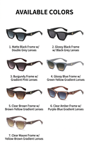 Occhiali da Sole Cat-Eye Trendy 2026 per Donna, Stile Old Money, Ultra Leggeri, Protezione UV400, Design Retrò Snellente