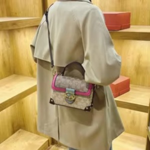French Vintage Print Ladies' <b>Handbag</b> - <b>Small</b> square Design - Multi-functional Use - Suitable for Daily Wear - Product Image 2