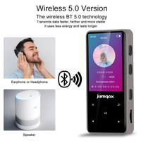 Jumqox portátil multifunción inalámbrico MP3 MP4 botón táctil reproductor de música con altavoz FM Grabación de voz