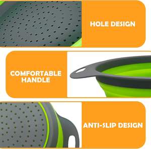 En gros Bols et passoires pliables en silicone de qualité alimentaire pour cuisine - Product Image 4