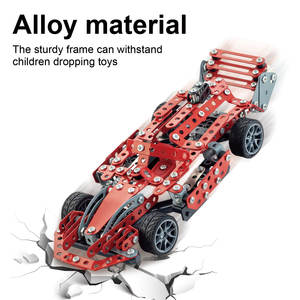 Kits de construction JUNRONG 287 pièces, jouets de construction STEM, <span class=keywords><strong>puzzle</strong></span> 3D en métal, modèle de voiture de course <span class=keywords><strong>F1</strong></span> pour garçons - Product Image 6
