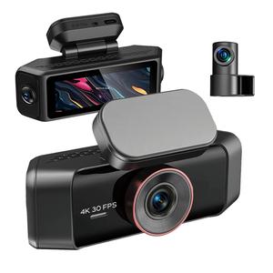 Câmera Veicular UltraHD 4K Mini de 4 Canais 360° com GPS, Tela IPS, Câmeras Frontal/Traseira, Lentes Olho de Peixe, WiFi e <span class=keywords><strong>DVR</strong></span> Automotivo para Caixa Preta de Carro - Product Image 1