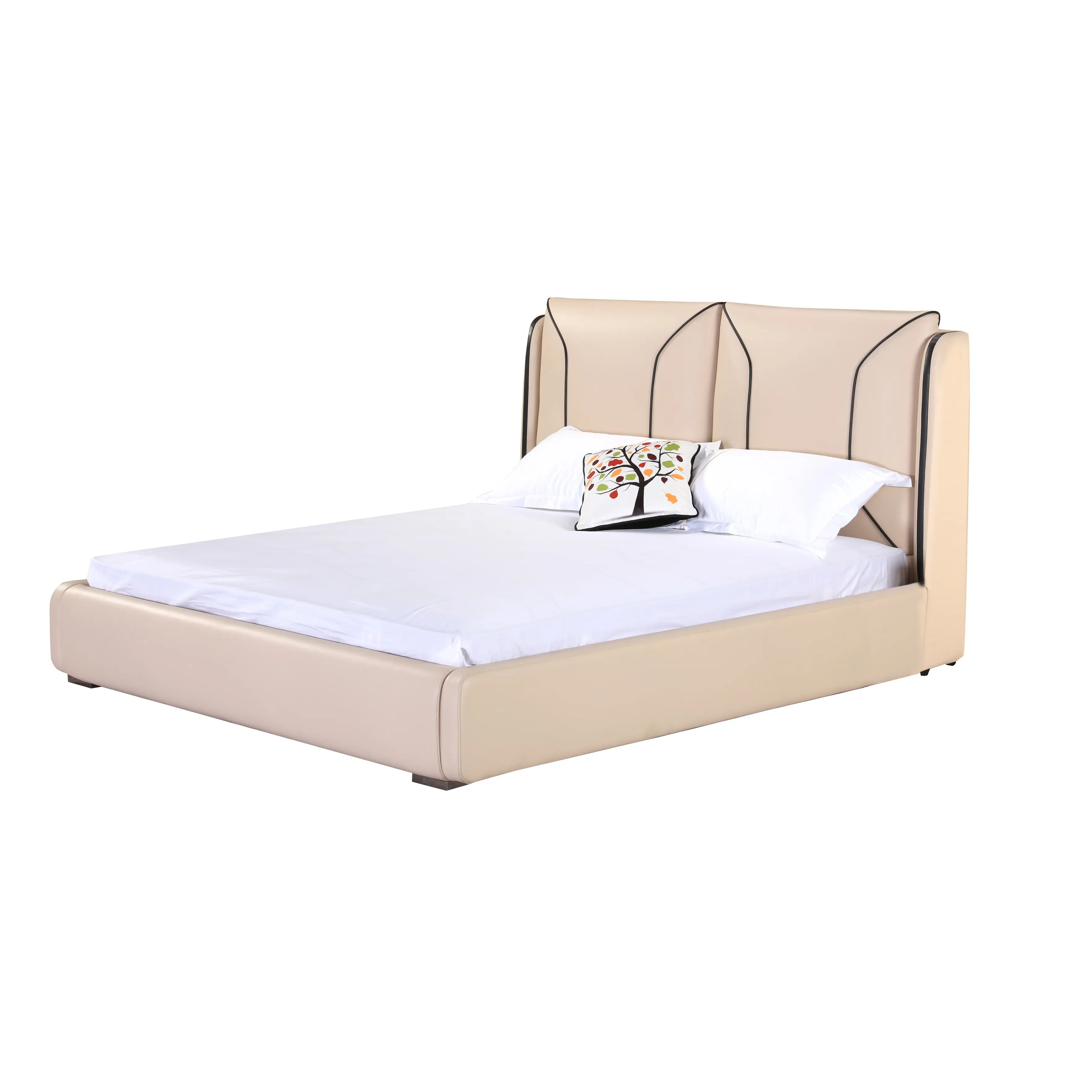 Último diseño inalámbrico control remoto ajustado cama hogar muebles dormitorio conjunto king size de lujo