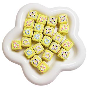 New Cartoon Cute Hand-painted Lucite Square <b>Beads</b> DIY Handmade Material <b>Bracelets</b> Accessories Bags Pendants Jewelry <b>Making</b> - Product Image 6